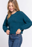 FINAL SALE - Teal Crew Neck Sweater