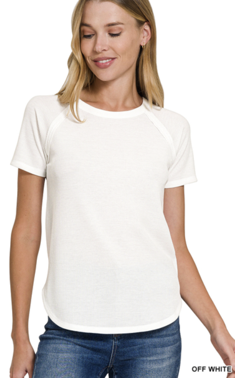 Off White Round Neck