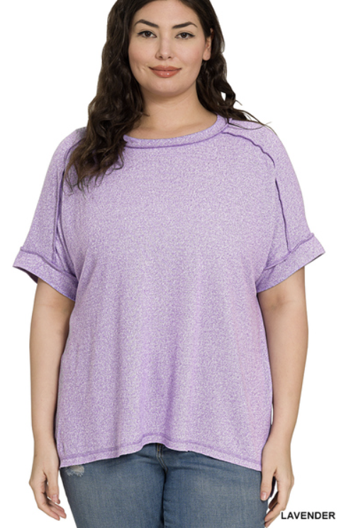 Curvy Lavender Open Hem