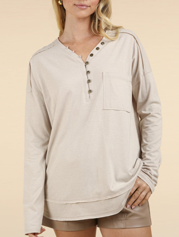 CURVY MINERAL WASHED TOP