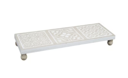 Wood Riser Carved Damask