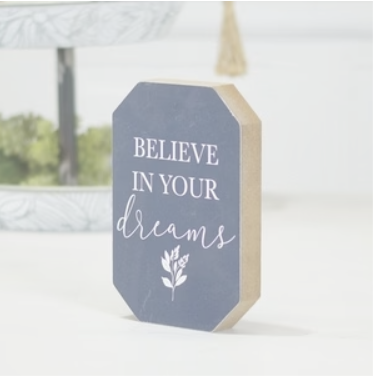 Wooden Sign 'Believe'