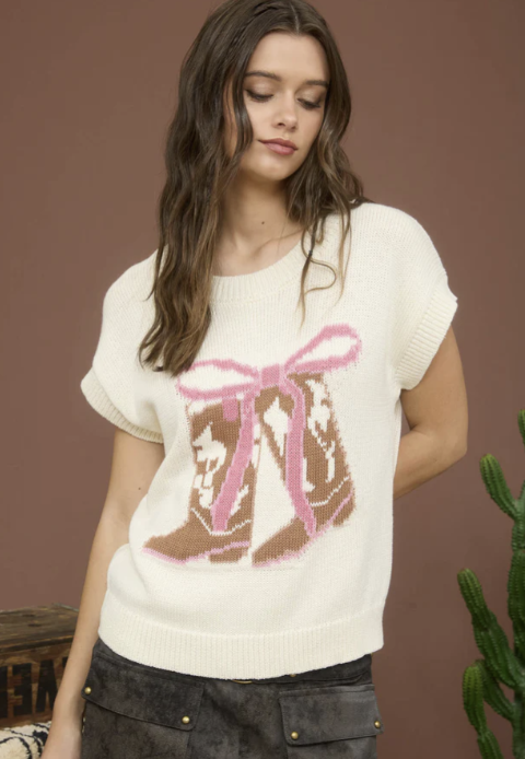 Boot Bow Sweater