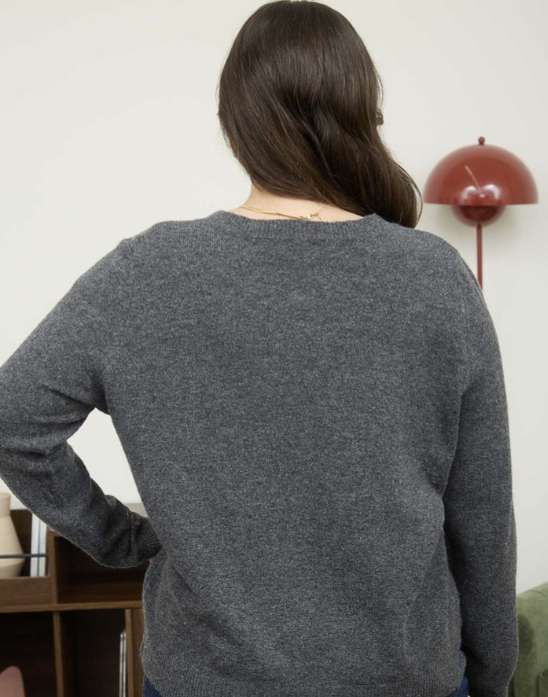 Curvy Charcoal Cardigan