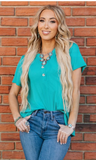 Emerald Ribbed Top