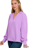 FINAL SALE - Lavender V-Neck Top