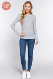 FINAL SALE - Curvy thermal knit top