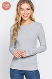 FINAL SALE - Curvy thermal knit top
