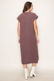 V-neck maxi cloudy knit dress