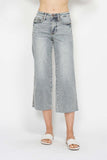 Mid-Rise Tummy Control Raw Hem