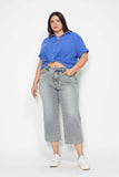 Mid-Rise Tummy Control Raw Hem