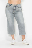 Mid-Rise Tummy Control Raw Hem