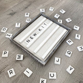 Wood Framed Sign (Letterboard) White