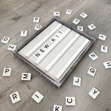 Wood Framed Sign (Letterboard) White
