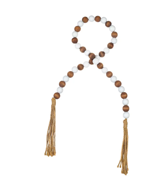 WhiteWood Beaded Tassel