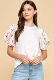 FINAL SALE - Ivory Cherry Top