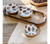 S/3 Wood Pinecone Bowls