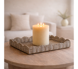 20.5 X 13.8 Grey Wash Willow  Tray