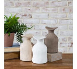 *inner* 3 Asst 6.75 Fluted Earth Vases