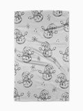Snowmen Charcoal Tea Towel