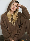 Cropped Hooded Kangaroo Pocket Knit Top