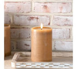 6 H. Wide Caramel Led Pillar Candle