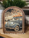 Fall Truck Arch Wood Art