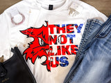 Not like us- White Long Sleeve Graphic Tee