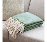 50 X 60 Green Wool Blend Throw