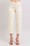 HIGH WAIST DYED CROP WIDE