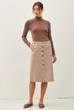 Mauve Skirt Tence Blend Button Up