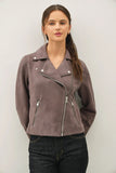 Charcoal Buttery Suede Jacket
