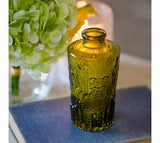 *inner* 5 Vintage Olive Green Glass Bud Vase