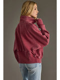 Wine Quarter Zip Sweatshirt