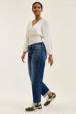 Mid-rise "Billie" Boyfirend Dk True Indigo