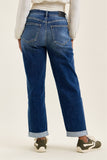 Mid-rise "Billie" Boyfirend Dk True Indigo