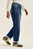 Mid-rise "Billie" Boyfirend Dk True Indigo