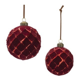 Ornament  3"d, 4"d Glass