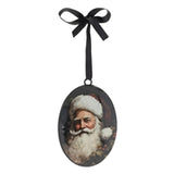 Santa Disc Ornament 6.5"h Iron