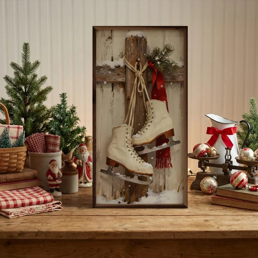 Ice Skates Hanging - 12x24