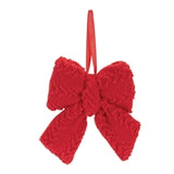Bow Ornament 6"H Fabric