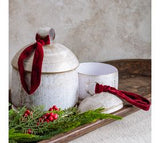 S/2 Wht/gd Candle Bells