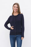 FINAL SALE - Crew Neck Button Cardigan