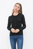 FINAL SALE - Crew Neck Button Cardigan