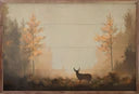 16x10 Deer In Autumn Lane
