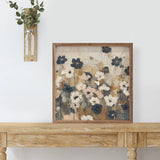 Abstracted Florals Neutral Blue