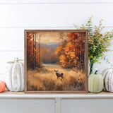 Buck In Fall Timber 12x12