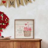 8x8 Bushel & A Peck Hearts Whtiewash