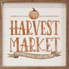 4x4 Watercolor Orange Harvest Market Pumpkin White