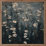 White Flowers In Dark Field